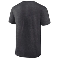 T-shirt Fanatics Heather Charcoal Philadelphia Eagles Super Bowl LIX Champions Big & Tall Under The Lights pour hommes
