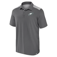 Polo Fanatics Heather Grey Philadelphia Eagles Long Shot pour homme