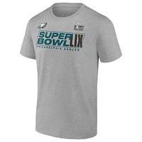 Men's Fanatics  Heather Gray Philadelphia Eagles Super Bowl LIX Big & Tall Roster T-Shirt