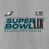 Men's Fanatics  Heather Gray Philadelphia Eagles Super Bowl LIX Big & Tall Roster T-Shirt