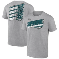 Men's Fanatics Heather Gray Philadelphia Eagles Super Bowl LIX Champions Big & Tall Counting Points Score T-Shirt