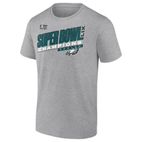 Men's Fanatics Heather Gray Philadelphia Eagles Super Bowl LIX Champions Big & Tall Counting Points Score T-Shirt
