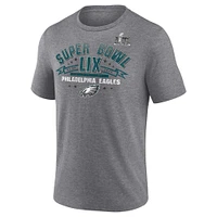 Men's Fanatics  Heather Gray Philadelphia Eagles Super Bowl LIX Made It Tri-Blend T-Shirt