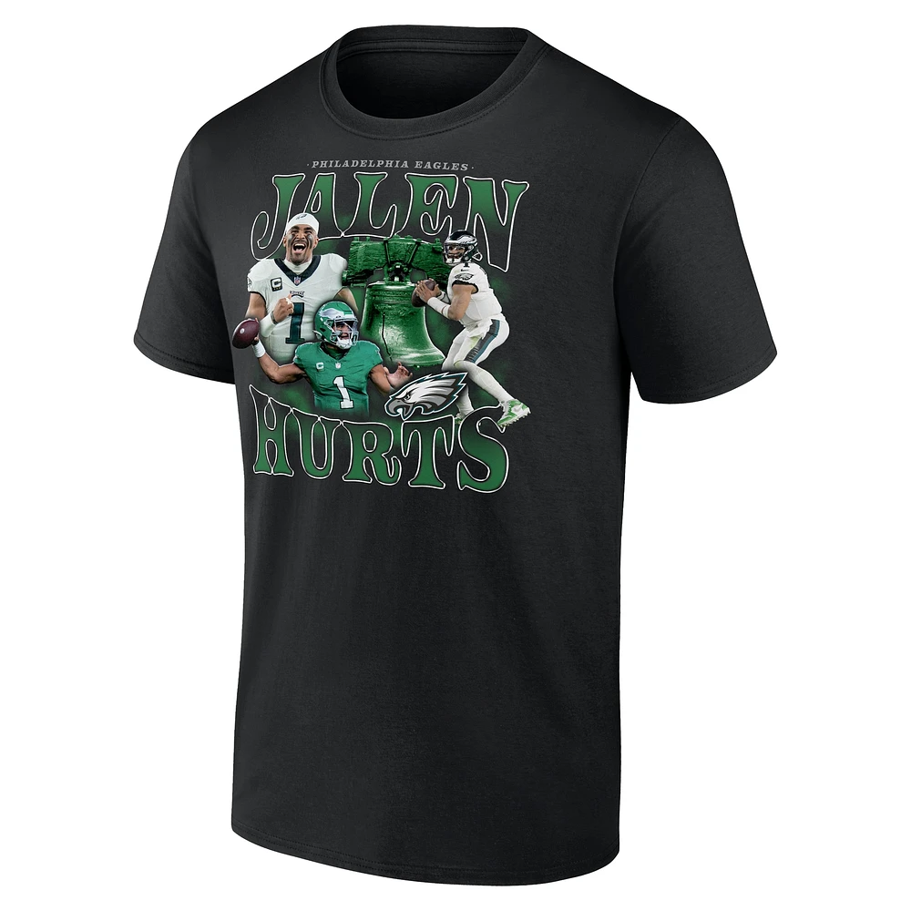 Men's Fanatics Jalen Hurts Black Philadelphia Eagles Notorious Player Graphic T-Shirt