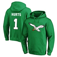 Fanatics pour hommes Jalen Hurts Kelly Green Philadelphia Eagles Big & Tall Fleece Name Number Pull à capuche