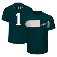 T-shirt fanatiques pour hommes Jalen Hurts Midnight Green Philadelphia Eagles Big & Tall