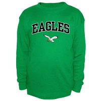 Men's Fanatics Kelly Green Philadelphia Eagles Big & Tall Throwback Thermal Long Sleeve T-Shirt