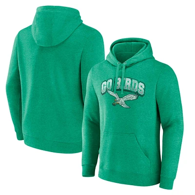 Fanatics pour hommes Kelly Green Philadelphia Eagles Gridiron Classics Go Birds Vintage Arch Pull à capuche