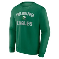 Men's Fanatics Kelly Green Philadelphia Eagles Gridiron Classics Victory Arch Pullover Sweatshirt