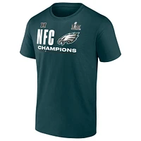 Men's Fanatics  Midnight Green Philadelphia Eagles 2024 NFC Champions Hail Mary T-Shirt