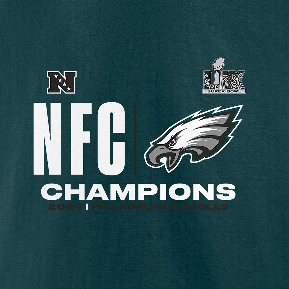 Men's Fanatics  Midnight Green Philadelphia Eagles 2024 NFC Champions Hail Mary T-Shirt