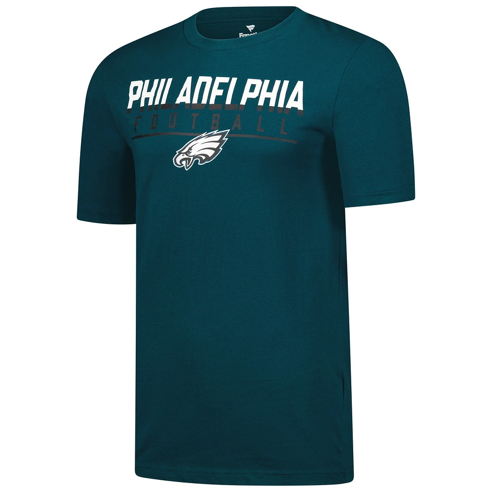 Men's Fanatics  Midnight Green Philadelphia Eagles Blocked T-Shirt