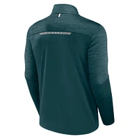 Men's Fanatics Midnight Green Philadelphia Eagles Defender Evo Quarter-Zip Jacket