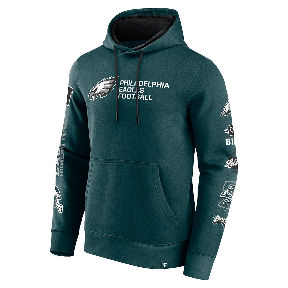 Sweat à capuche Fanatics Midnight Green pour homme Philadelphia Eagles Extra Innings