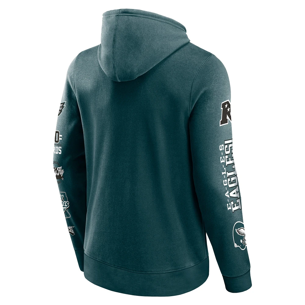 Sweat à capuche Fanatics Midnight Green pour homme Philadelphia Eagles Extra Innings