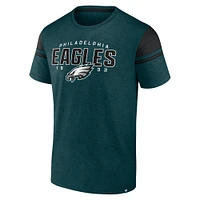 T-shirt fanatiques pour hommes, vert minuit, Philadelphia Eagles, Old School Play Slub