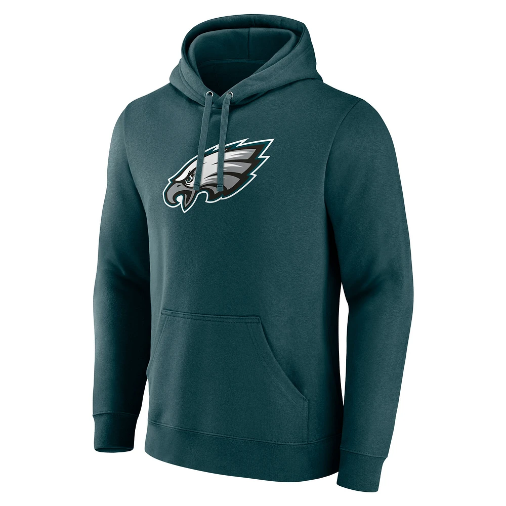 Men's Fanatics Midnight Green Philadelphia Eagles Primary Logo Fleece Pullover Hoodie