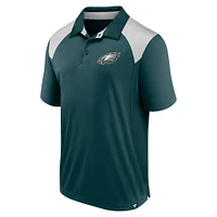 Polo primaire fanatiques vert minuit des Eagles de Philadelphie pour hommes