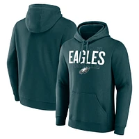 Men's Fanatics Midnight Green Philadelphia Eagles Pylon Outline Pullover Hoodie