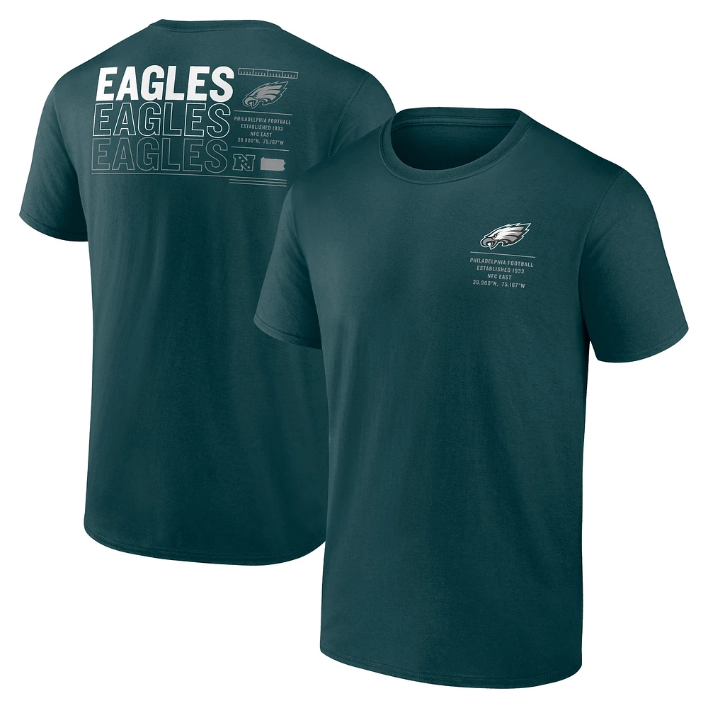 Men's Fanatics Midnight Green Philadelphia Eagles Repeat Stats T-Shirt