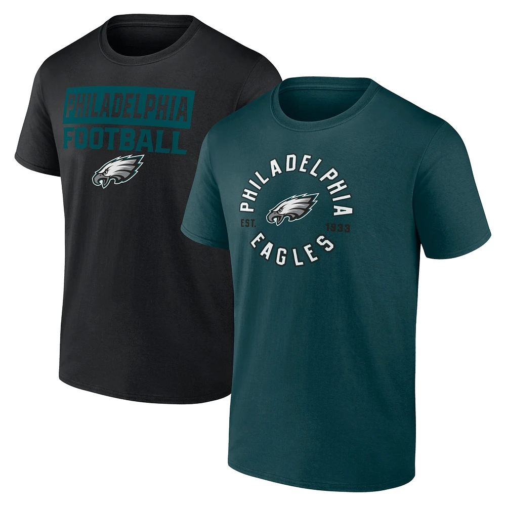 Pack combiné de t-shirts service Fanatics Philadelphia Eagles pour hommes