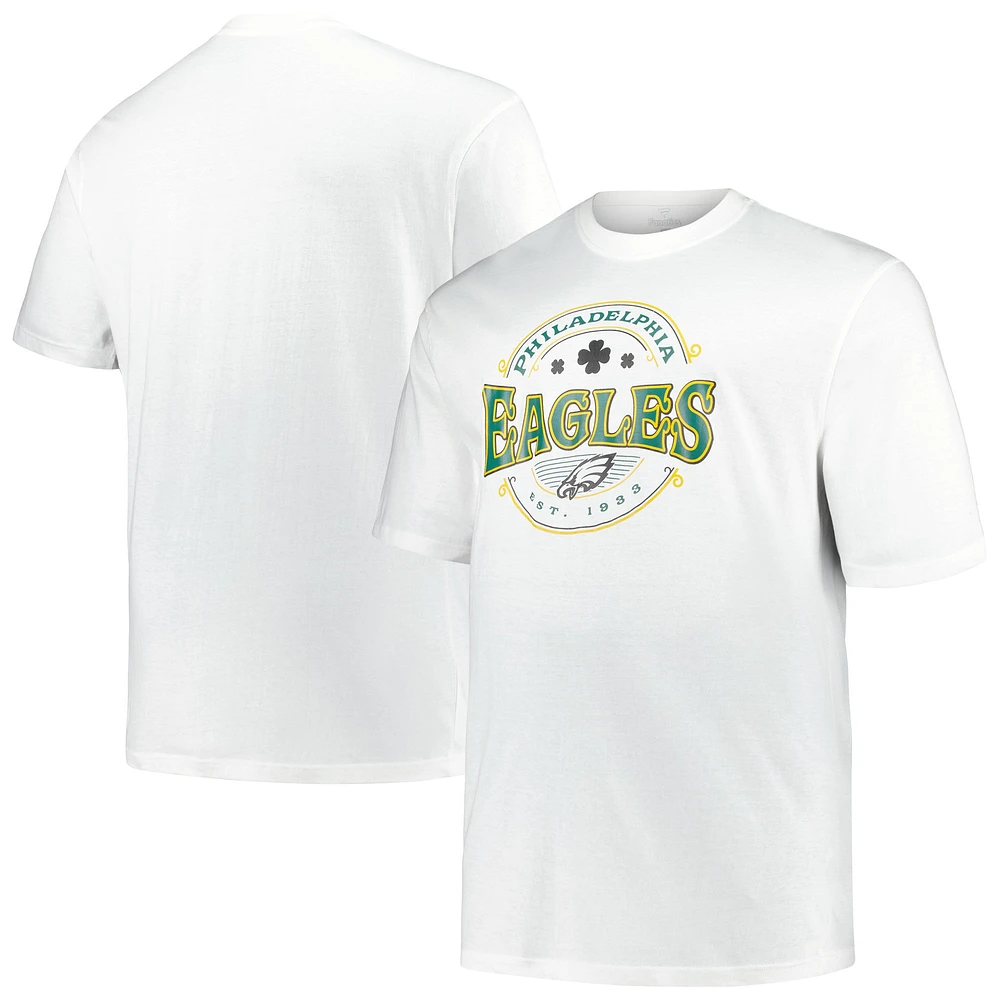 Men's Fanatics White Philadelphia Eagles Big & Tall Celtic T-Shirt