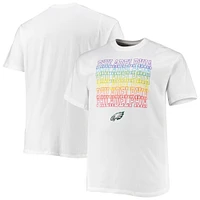 T-shirt blanc fanatiques pour hommes des Eagles de Philadelphie Big & Tall City Pride