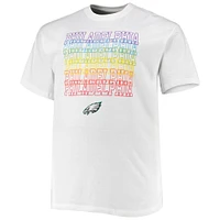 T-shirt blanc fanatiques pour hommes des Eagles de Philadelphie Big & Tall City Pride