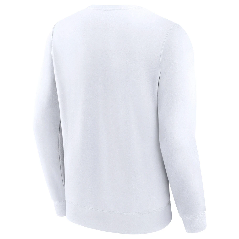 Men's Fanatics White Philadelphia Eagles Super Bowl LIX Champions Iconic Victory Fleece Sweatshirt