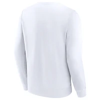 Men's Fanatics White Philadelphia Eagles Super Bowl LIX Champions Iconic Victory Fleece Sweatshirt