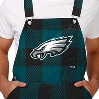 Salopette à carreaux verte avec grand logo FOCO des Eagles de Philadelphie pour hommes