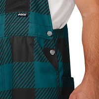 Salopette à carreaux verte avec grand logo FOCO des Eagles de Philadelphie pour hommes