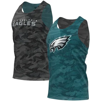 Philadelphia Eagles FOCO Reversible Mesh Tank Top - Midnight Green/Gray