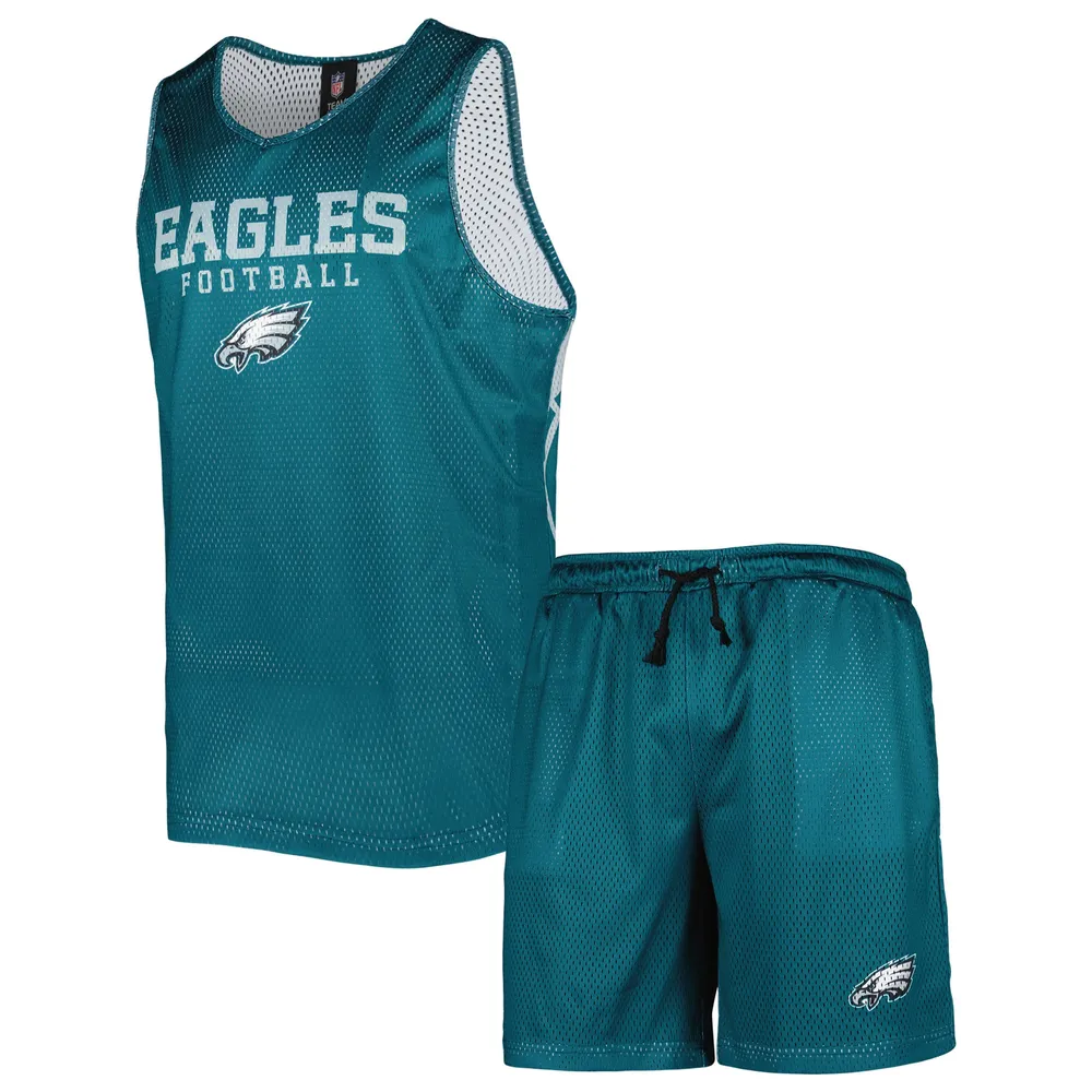 Lids Philadelphia Eagles FOCO Mesh V-Neck & Shorts Set Midnight Green | Brazos
