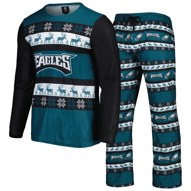 Philadelphia Eagles Concepts Sport Women's Logo T-Shirt & Pants Set -  Midnight Green/Black