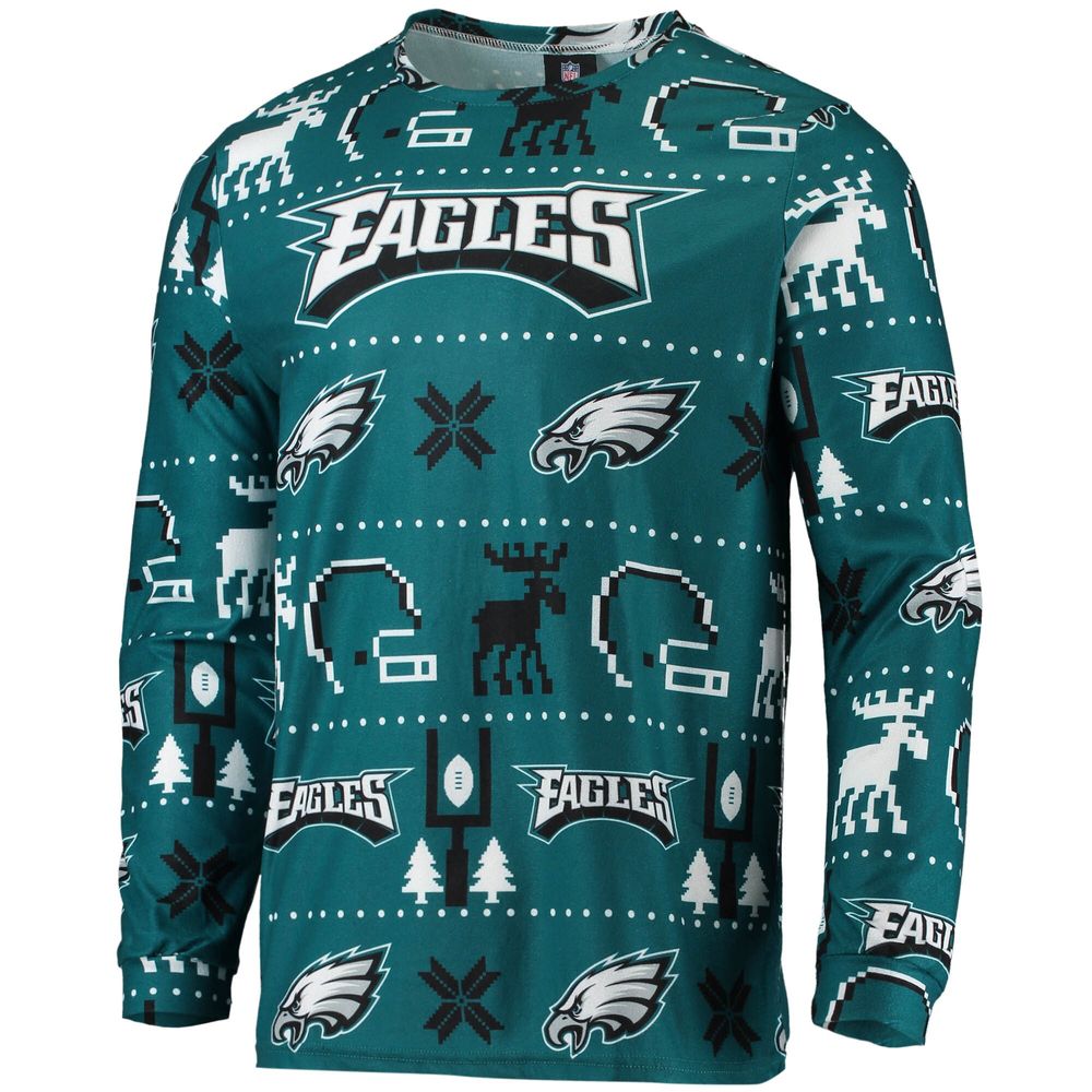 Philadelphia Eagles NFL Ugly Pattern One Piece Pajamas