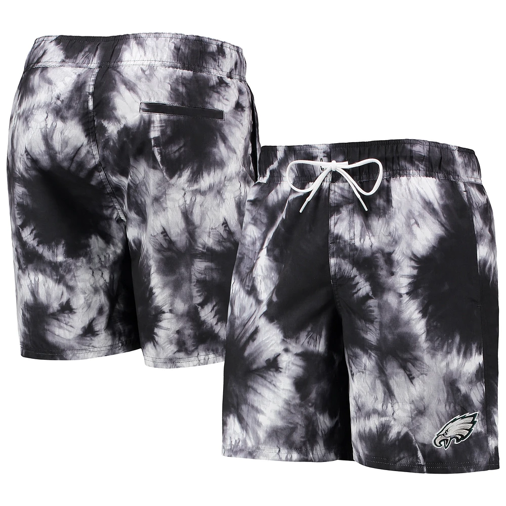 Short de bain G-III Sports by Carl Banks noir pour hommes des Eagles Philadelphie Splash Volley