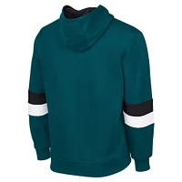 Men's G-III Sports by Carl Banks Midnight Green/Black Philadelphia Eagles Adaptive Faceoff Pullover Hoodie