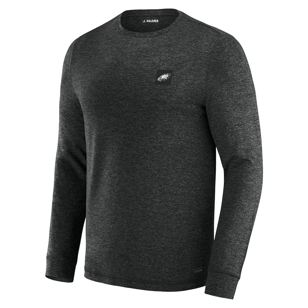 Men's J. Palmer Black Philadelphia Eagles Four Down Long Sleeve T-Shirt