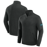 Men's J. Palmer Black Philadelphia Eagles Franchise Quarter-Zip Sweater