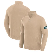 Pull zippé à quart de tour pour homme J. Palmer Tan Philadelphia Eagles Franchise