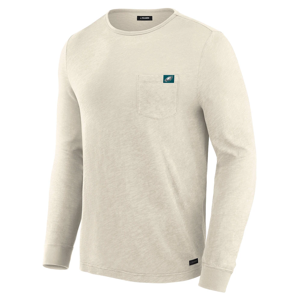 Men's J. Palmer White Philadelphia Eagles In-The-Pocket Long Sleeve T-Shirt