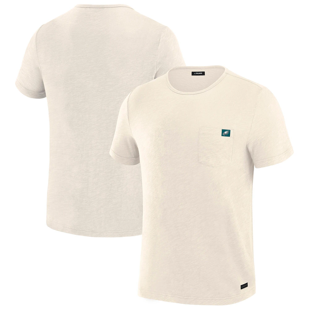 T-shirt à poche blanc J. Palmer pour homme des Philadelphia Eagles