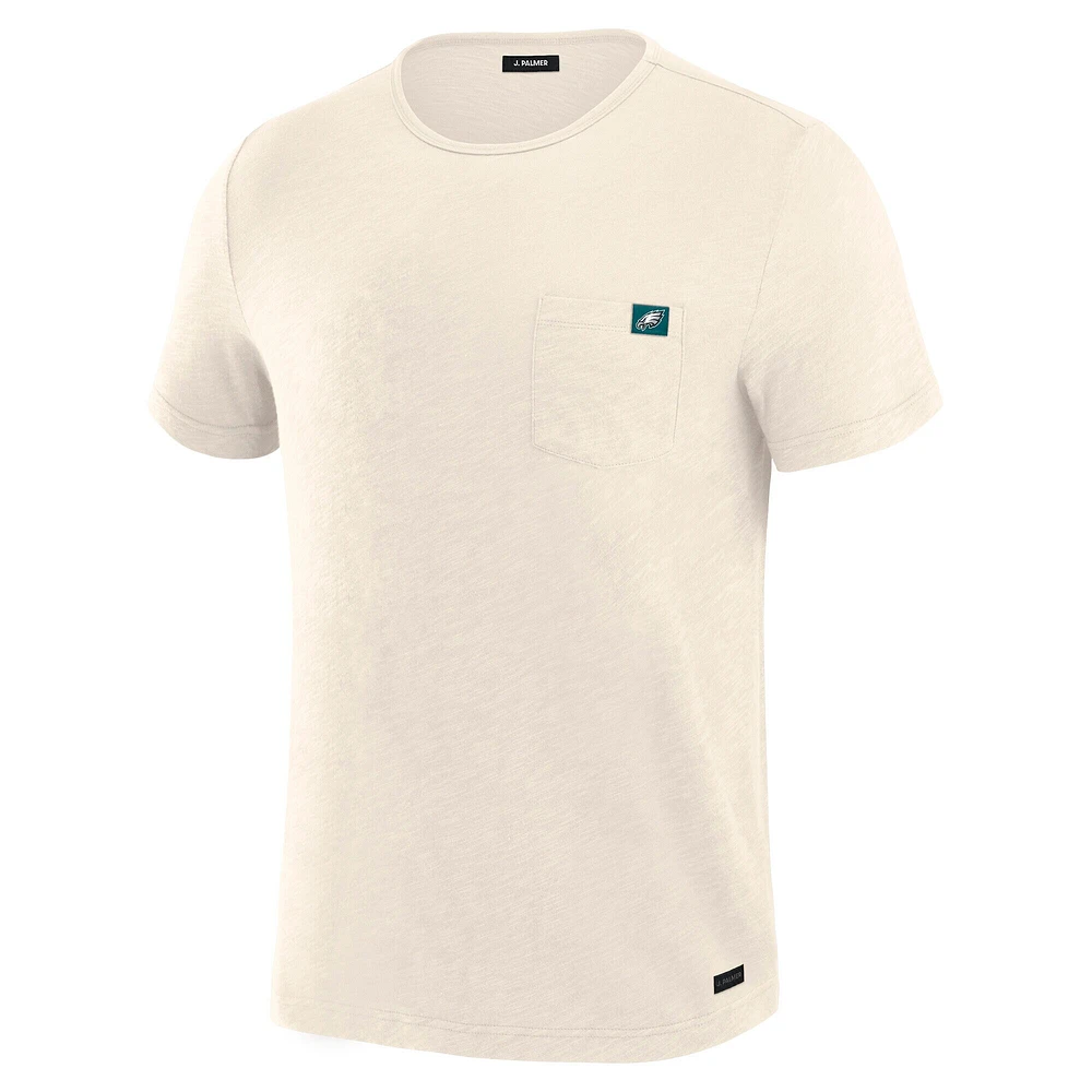 T-shirt à poche blanc J. Palmer pour homme des Philadelphia Eagles