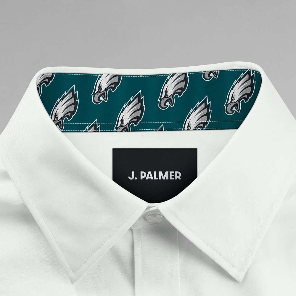 Men's J. Palmer White Philadelphia Eagles Man-In-Motion Long Sleeve Button-Up Dress Shirt