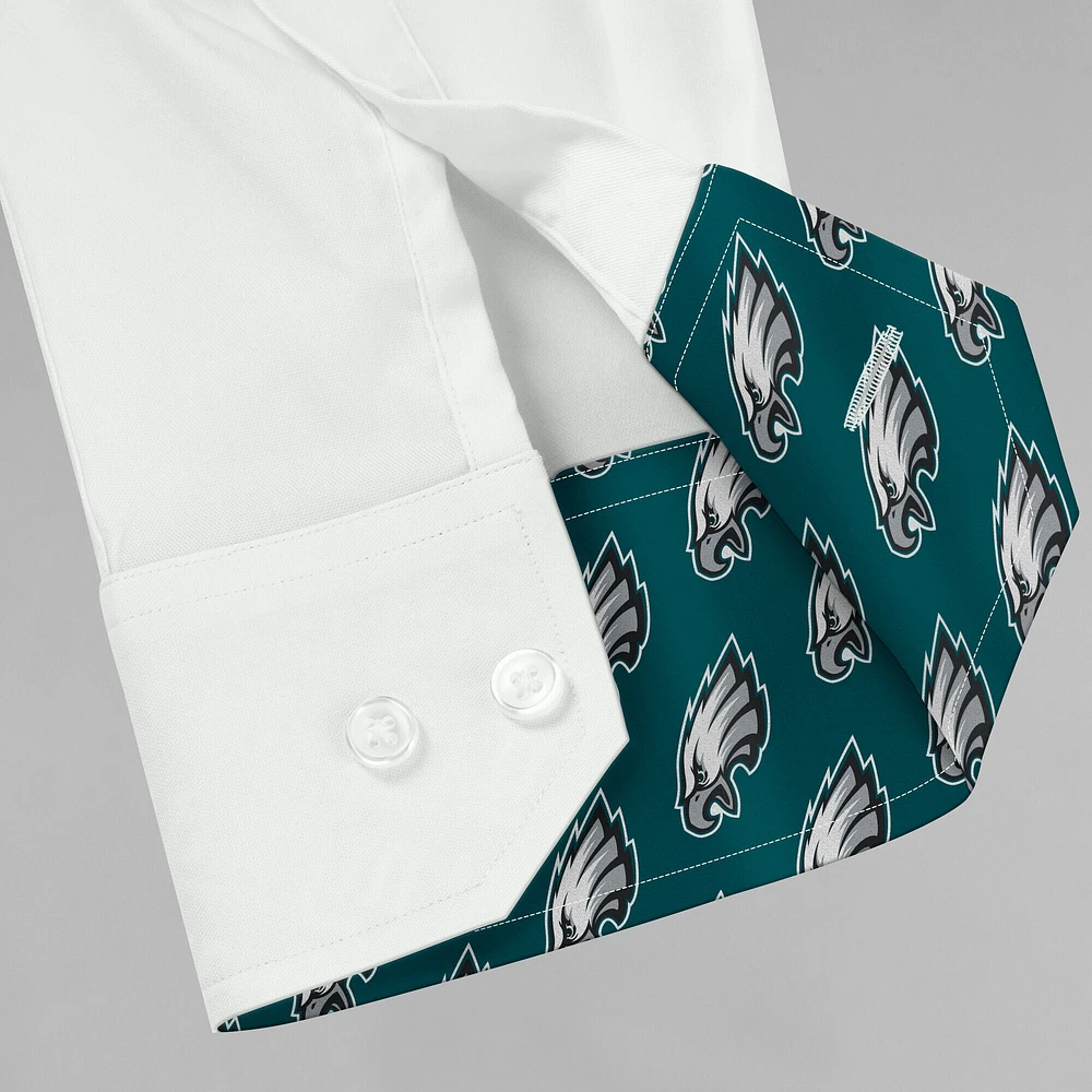 Men's J. Palmer White Philadelphia Eagles Man-In-Motion Long Sleeve Button-Up Dress Shirt