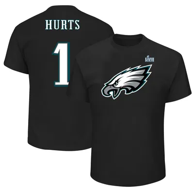 Lids Jalen Hurts Philadelphia Eagles Super Bowl LVII Big & Tall Name Number  T-Shirt - Black