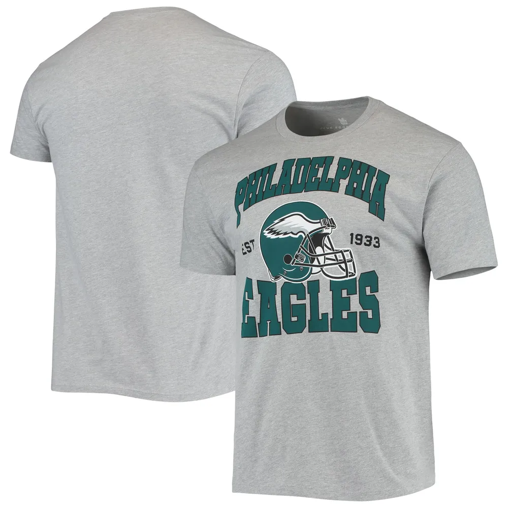 Lids Philadelphia Eagles Junk Food Helmet T-Shirt - Heathered Gray