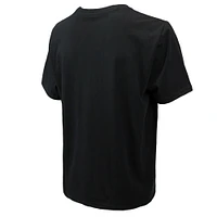 T-shirt noir Majestic Threads pour homme Philadelphia Eagles, deux fois champions du Super Bowl, Yard Lines, poids lourd