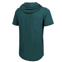 T-shirt à capuche tri-blend vert nuit pour homme Majestic Threads Philadelphia Eagles Super Bowl LIX Champions Coffin Corner